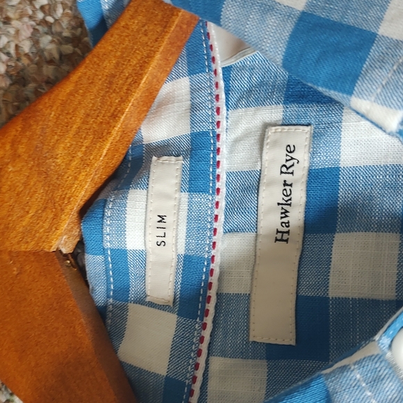 Mens Small Hawker Rye Short sleeve checkered button down slim fit - Picture 2 of 7